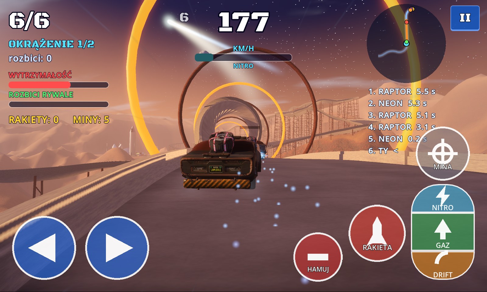 Alex Nitro Speed: korkociąg na trasie Mars Route